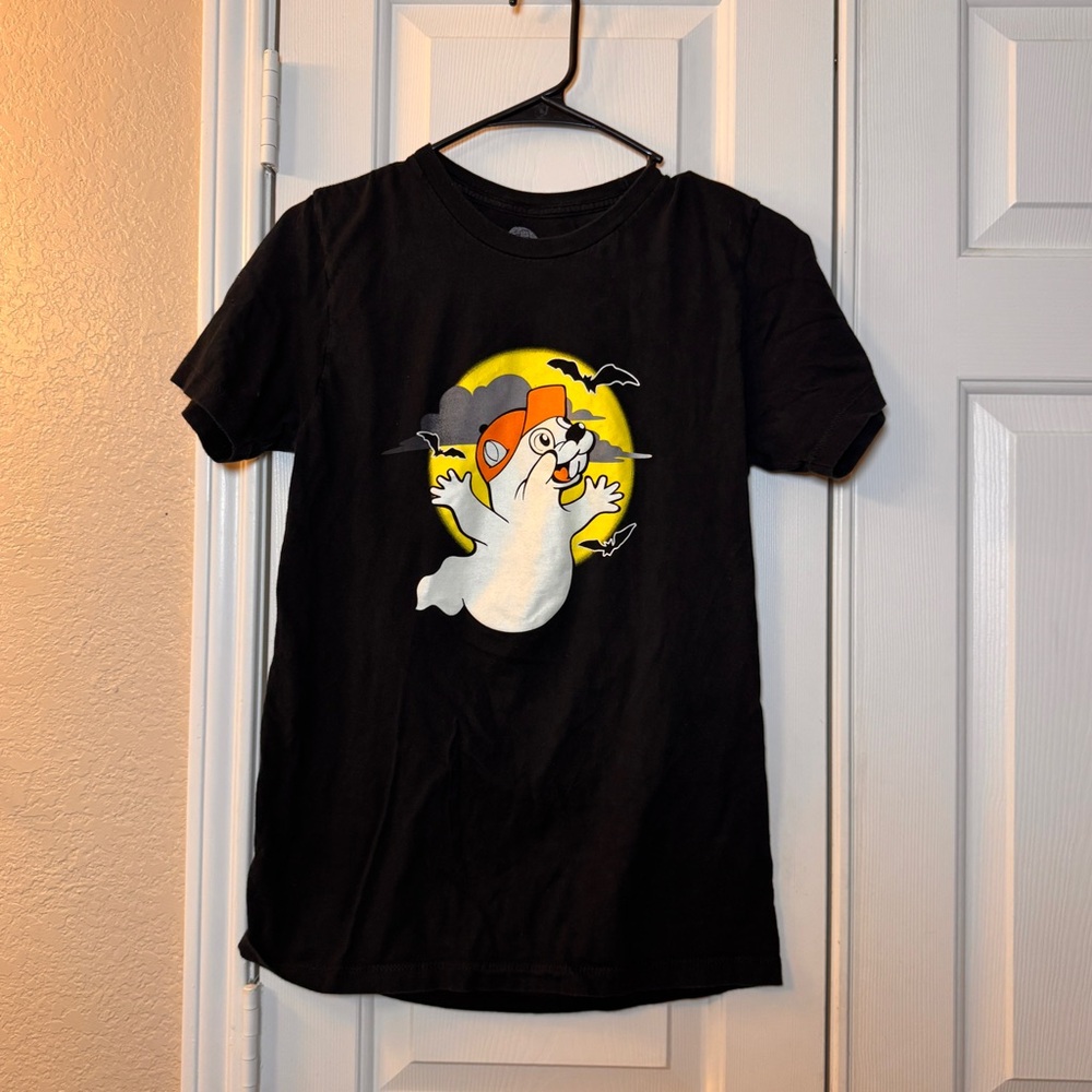 Buc-ee's Black Halloween Boo-Yah 100% Cotton T-Shirt, men’s size Sm